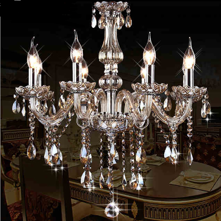 Vintage Loft Clear Crystal Crystals Hotel Ceiling Chandelier For