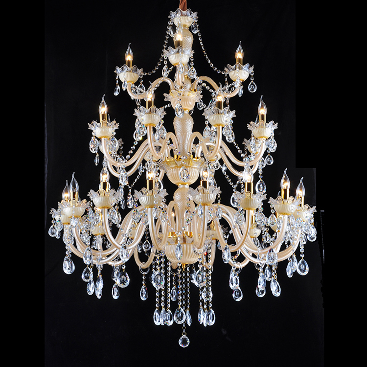 Corridor Metal Cover Globe Wooden Big Crystal Chandelier