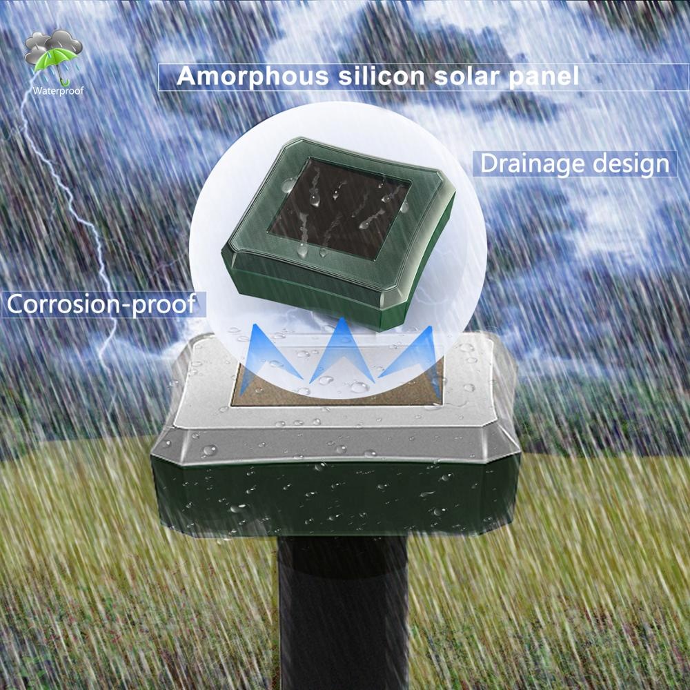 Garden Waterproof Solar Pest Control Repeller for Mole Mouse Rat Rodent Gopher