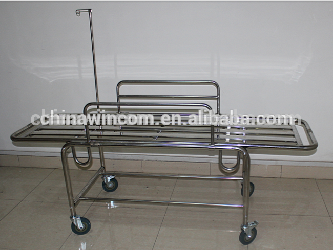 WN211 Medical Stainless Steel Surgical Pateint Ambulance Transfer Stretcher