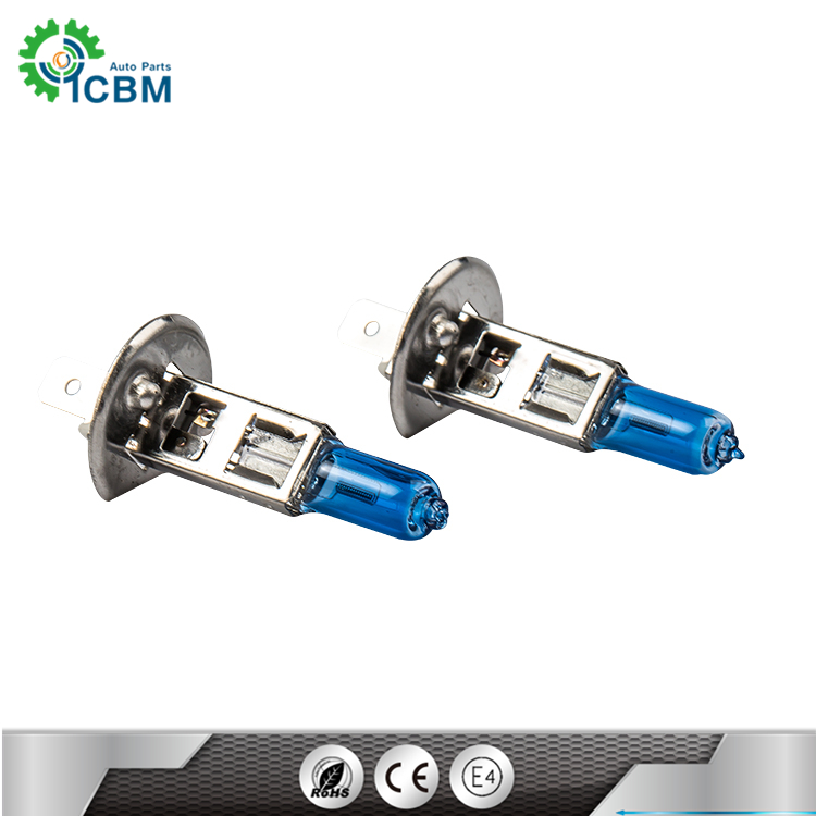 High quality newly cheap headlight car halogen bulb H1 24v70w 1900lm blue auto head light bulbs