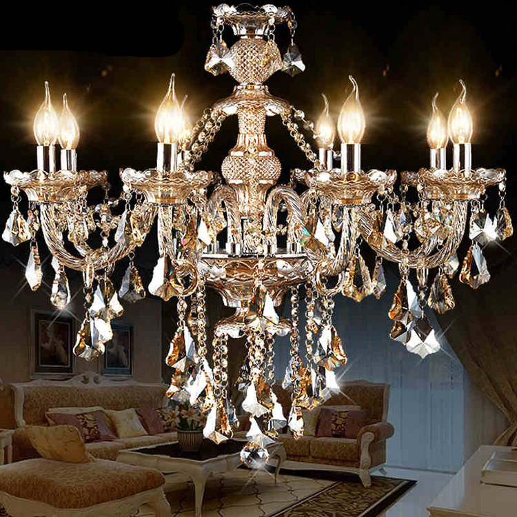 Big Diamond Pattern Shining Crystal Big Foyer Chandelier Baccarat