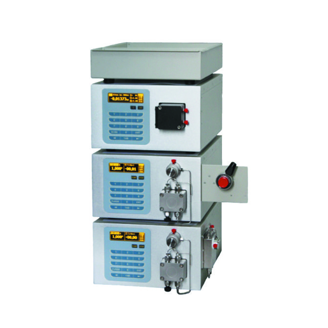 HPLC:2 pumps+detector+injector+column+mixer