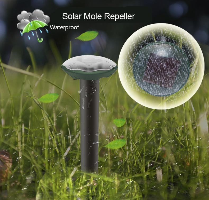 Solar Energy Small Sonic Sound Wave Pest Control Repeller for Mole Mouse Gopher