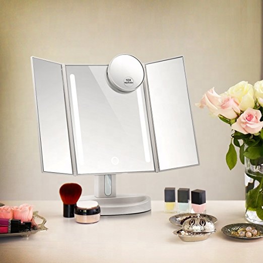 Factory Wholesale Brightness Adjustable Vanity Mirror Led Makeup Mirror with 36 Lights
