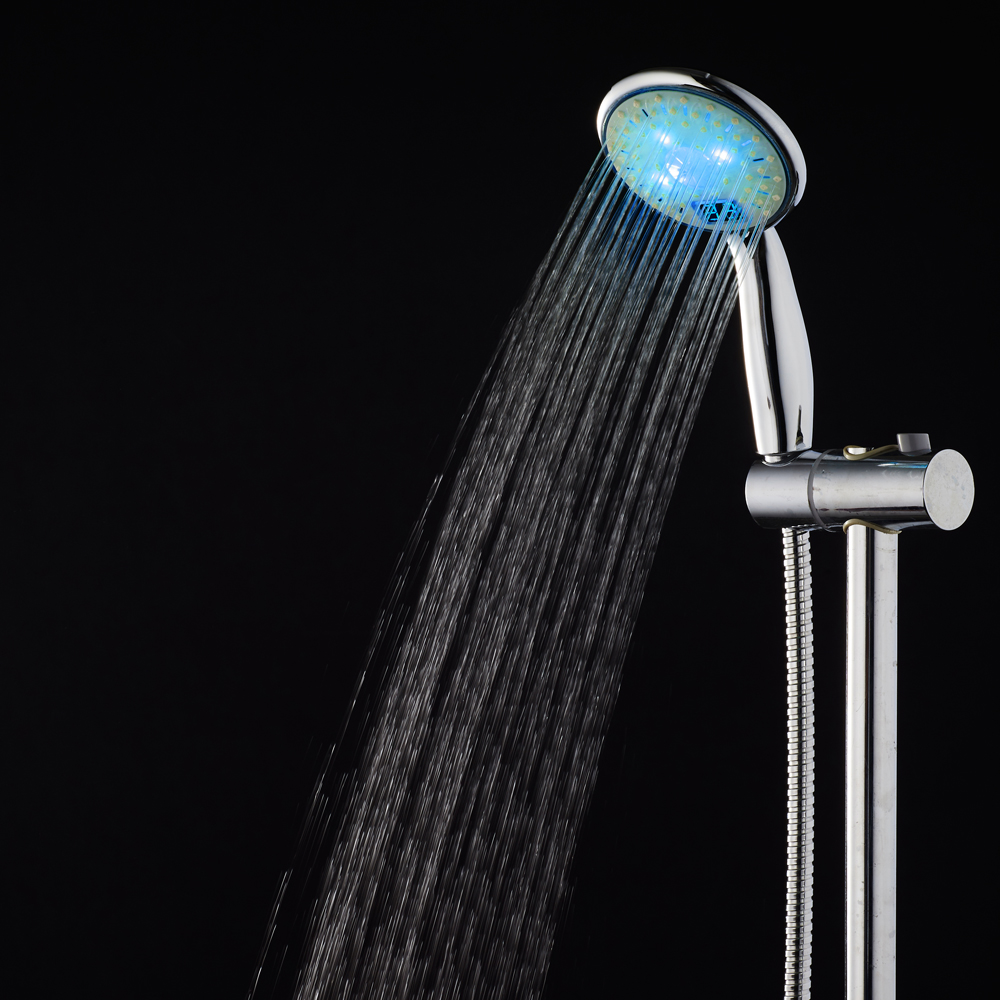 High Quality Water Saver 3 Color Changing Led Shower Head With Temperature Digital Display