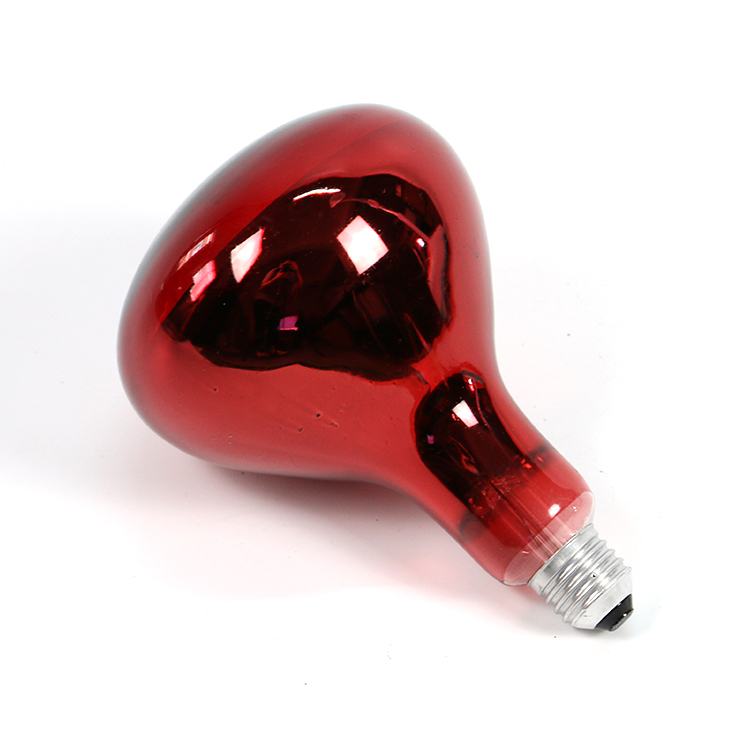 Eco-friendly red glass heat infrared lamp halogen bulb