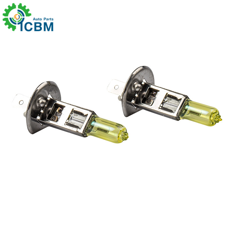 High quality newly cheap headlight bulb halogen H1 24v100w 2200lm yellow bulb H1 auto head light bulbs