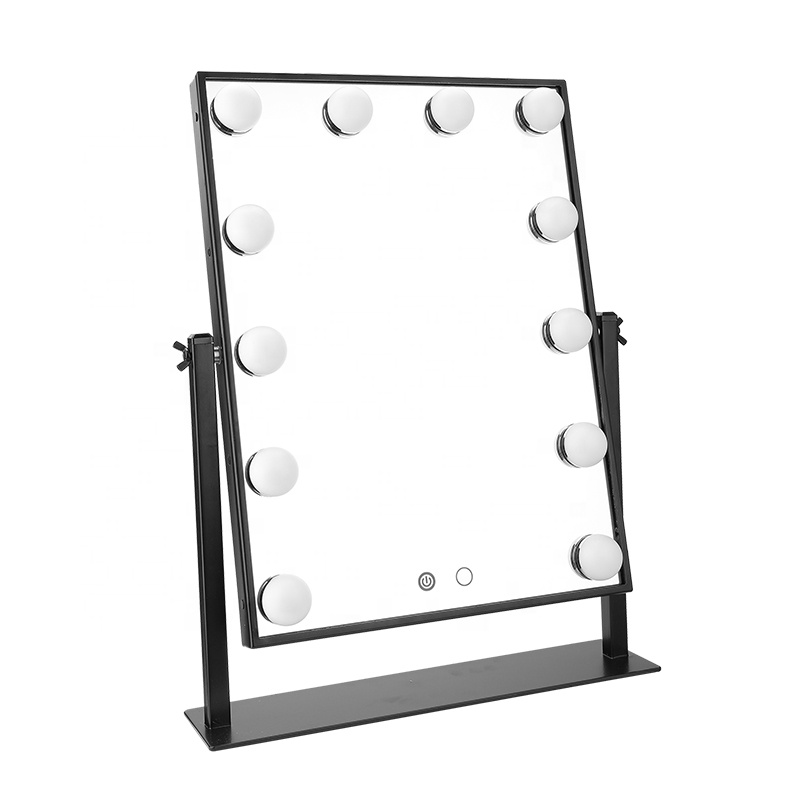 LED Lighted Large Vanity Makeup Mirror with Two Color Lights  Makeup Mirror