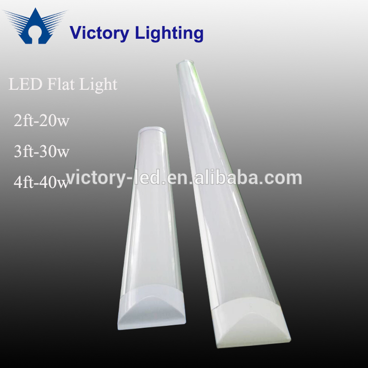 Aluminum led batten lamp led linear light 20w 40w led flat tube lights