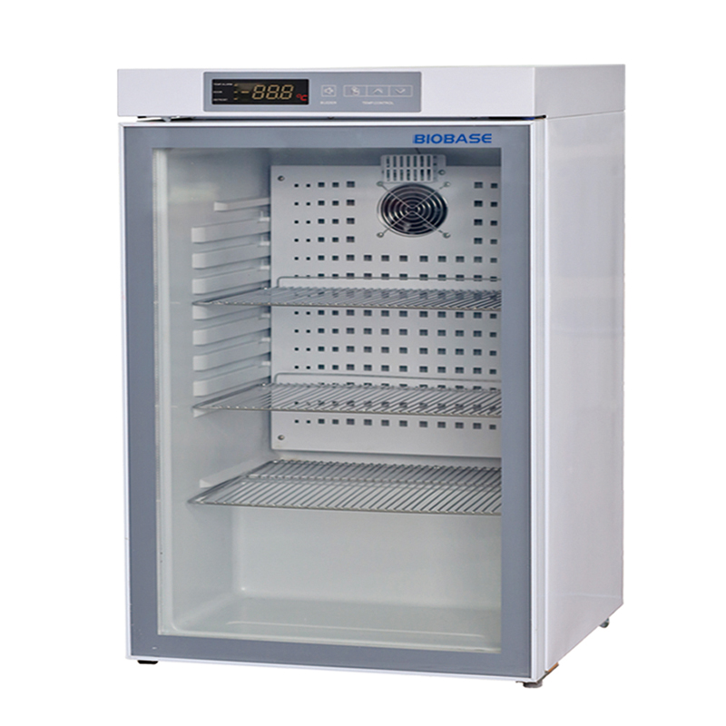 BIOBASE China Cheap 50/70/130L single door medical refrigerator vaccine freezer glass door refrigerator with 2 to 8 Degree