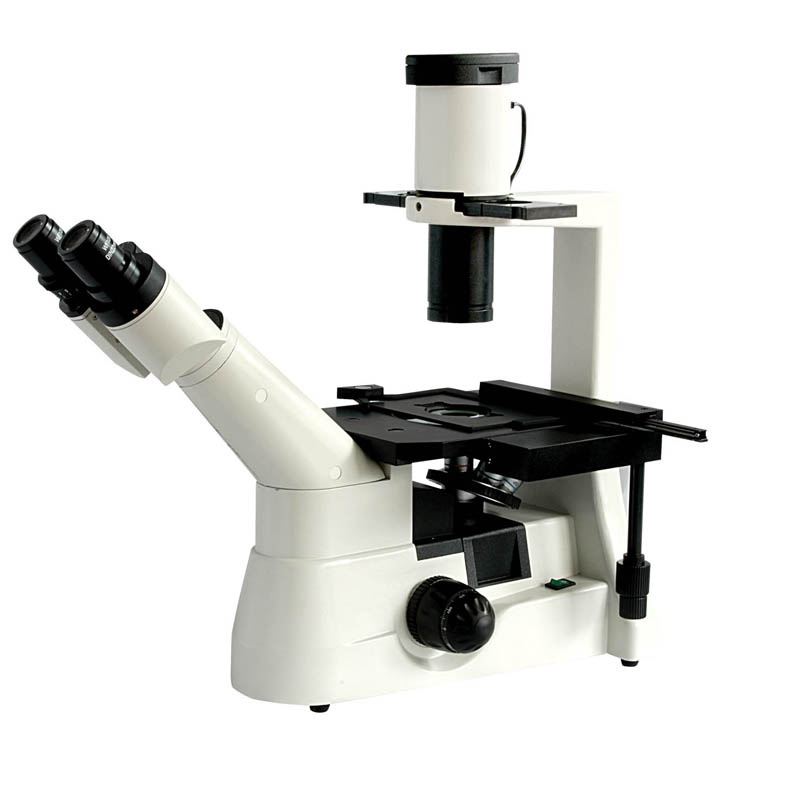 Lab Trinocular Inverted Microscope with Centering Telescope