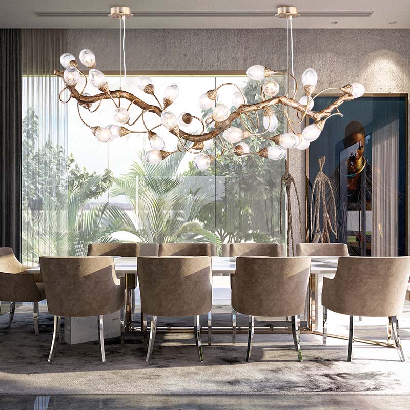 High Quality Organic Copper Branch Lighting  NO.MD0060-33