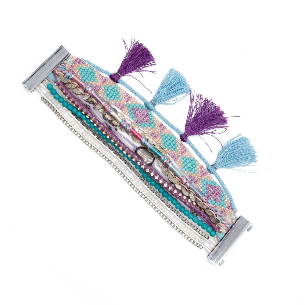 TTT Jewelry Boho Jewelry Clasp Magnet Handcrafted Bracelet with Tassel Magnet Clasp image22