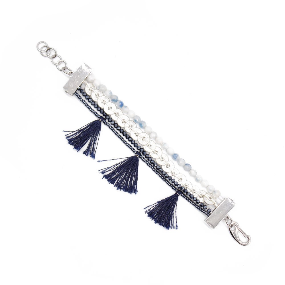 TTT Jewelry Bohemian Handmade Bracelet with Lobster and Multi Tassel Mini image17