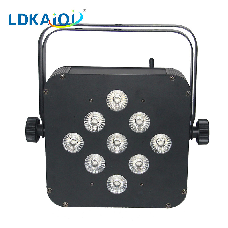 led battery wireless flat par light 9*10W 4in1/5in1/6in1