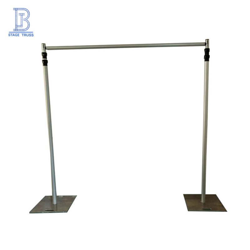 adjustable aluminum pipe drape backdrop stand for wedding or party event decoration