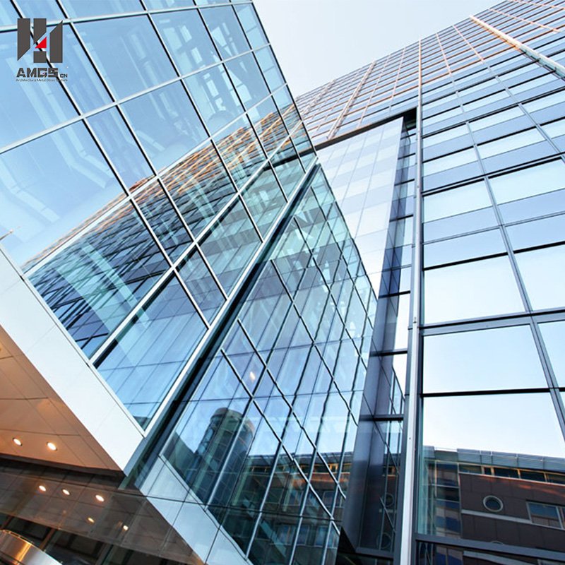 AMGS Aluminium Unit System Frame Glass Curtain Wall Frame Glass Curtain Wall image16