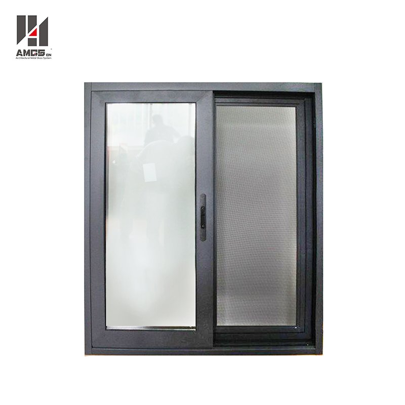 AMGS Powder Coated Dark Gray Aluminium Profile Sliding Windows Price Aluminum Sliding Windows image18