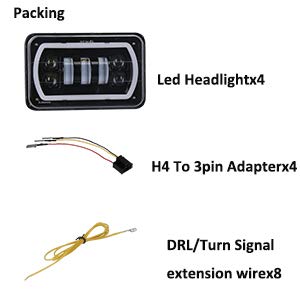 HONGCHANG-Find 4x6 Truck Led Headlight With Whiteyellow Halo Seal Beam H4651 H4656