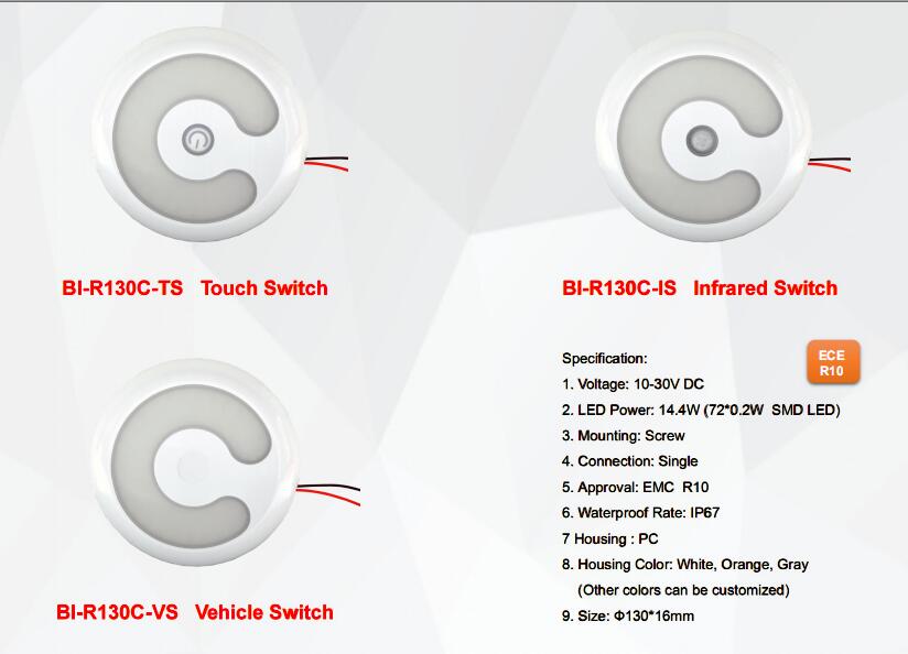 HONGCHANG-Marine Ceiling Light Led Dome Light Dimmable For Boat