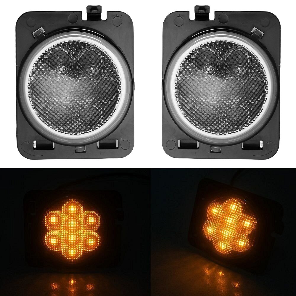 HONGCHANG-Jeep Wrangler Led Halo Headlights Manufacture | Smoked Led