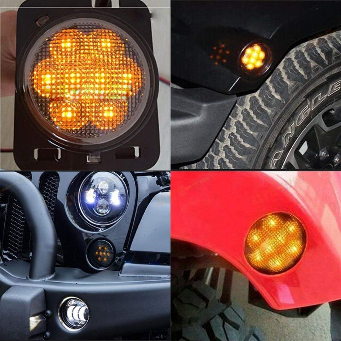 HONGCHANG-Jeep Wrangler Led Halo Headlights Manufacture | Smoked Led-1