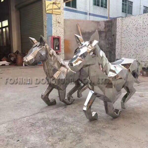 DONGYUAN Modern Stainless Steel Matt Hollow Horse Sculpture Metal Sculpture (of Stainless Steel/Iron/Metal Alloy) image40