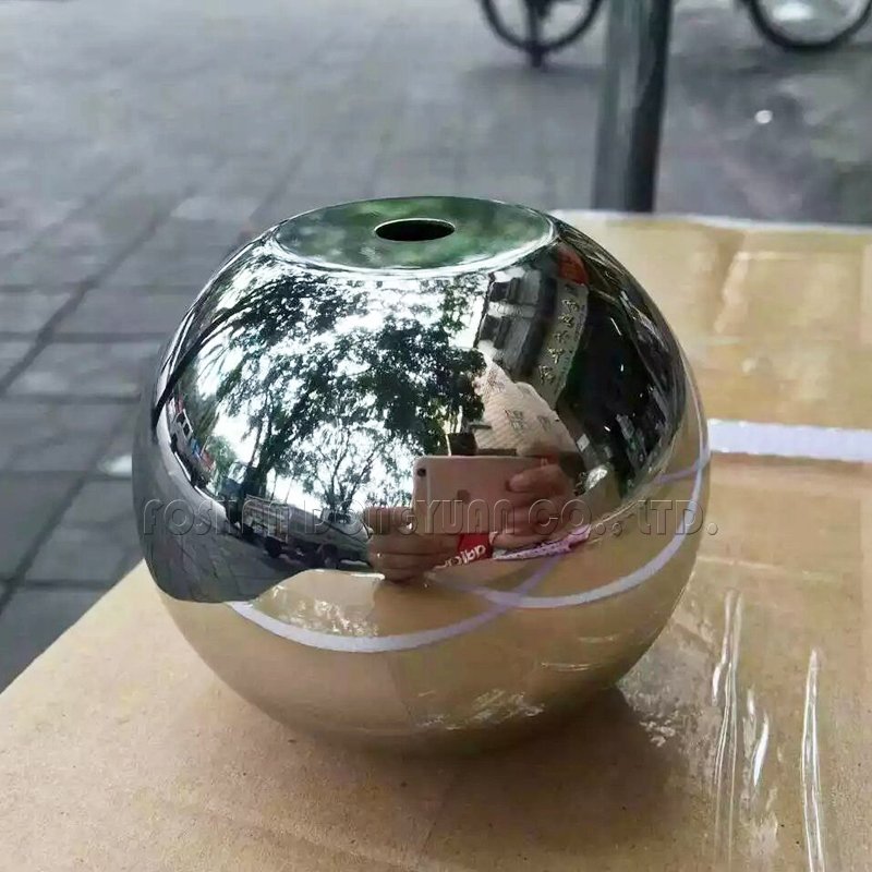 DONGYUAN 38mm Polished Stainless Steel Ball with Flat Hole Stainless Steel Decoration Ball image4