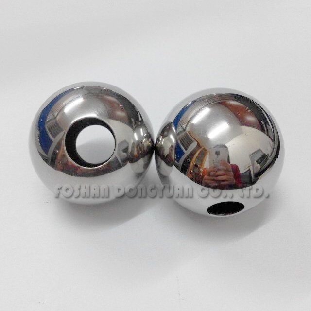 DONGYUAN 30mm Polished Stainless Steel Hollow Ball with Tap Holes Stainless Steel Decoration Ball image6