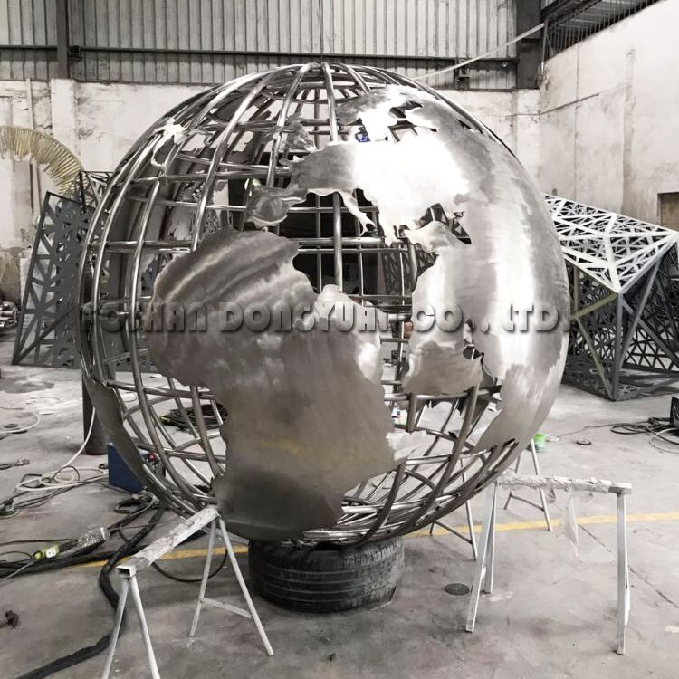 DONGYUAN 6 Feet Outdoor Garden Unisphere Metal Sculpture (of Stainless Steel/Iron/Metal Alloy) image2