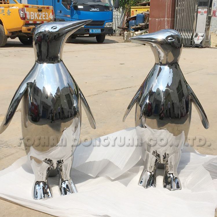 DONGYUAN Mirror Polished Penguin Sculptures of Stainless Steel Metal Sculpture (of Stainless Steel/Iron/Metal Alloy) image1