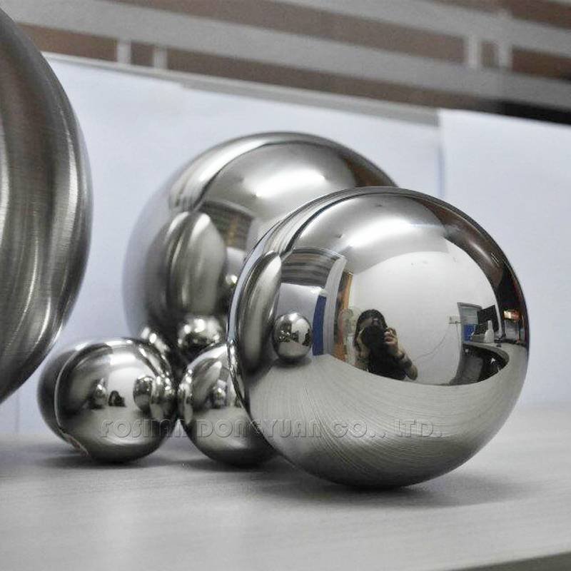 DONGYUAN 200mm Shiny Decoration Inox Steel Ball Stainless Steel Decoration Ball image24
