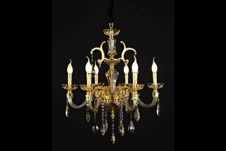 Candle Chandelier (2002-6-Gold)