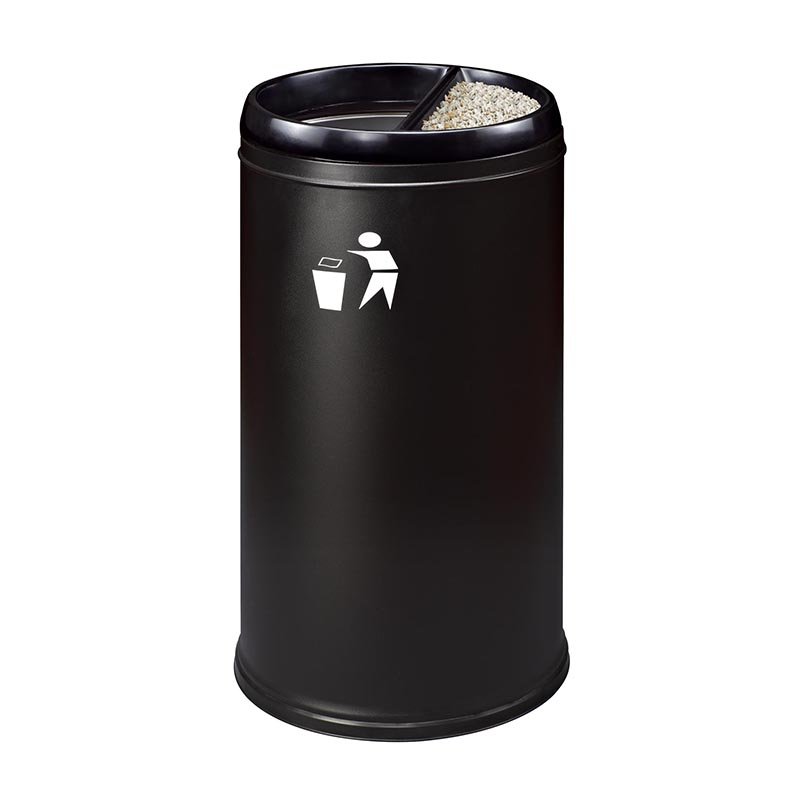 BoXin Customized Wanda Plaza FRP stainless steel trash can with silk screen LOGO Hotel trash can image15