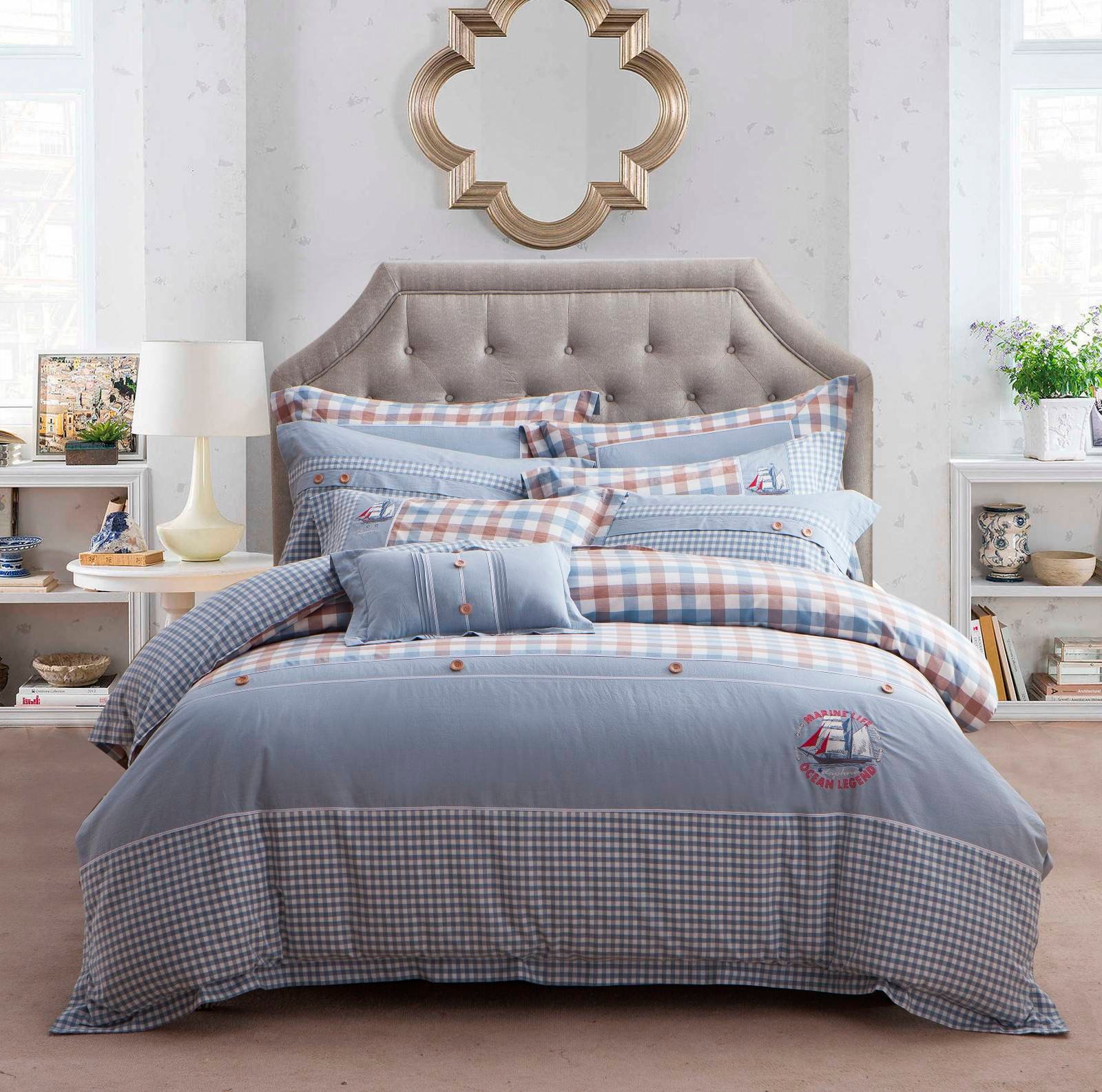 Daphne Lovely Joint Cotton Bedding Set #6822 100% Cotton Printed image40