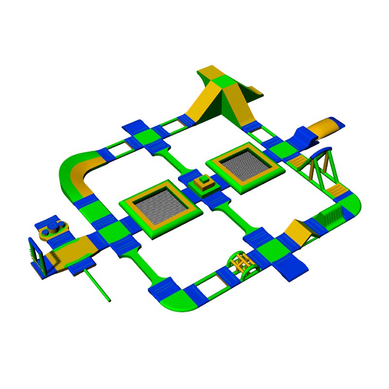 JOY inflatable Factory Custom Outdoor Inflatable Floating Water Park And Water Island Inflatable floating water park image34