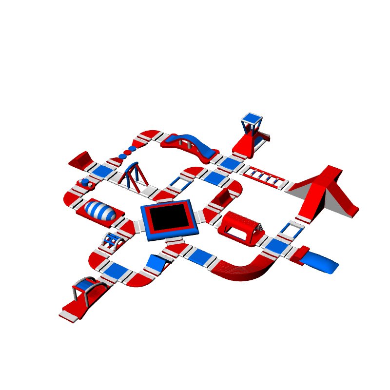 JOY inflatable Inflatable sea Aqua Water Amusement Park with Obstacle Course For Lake Inflatable floating water park image29