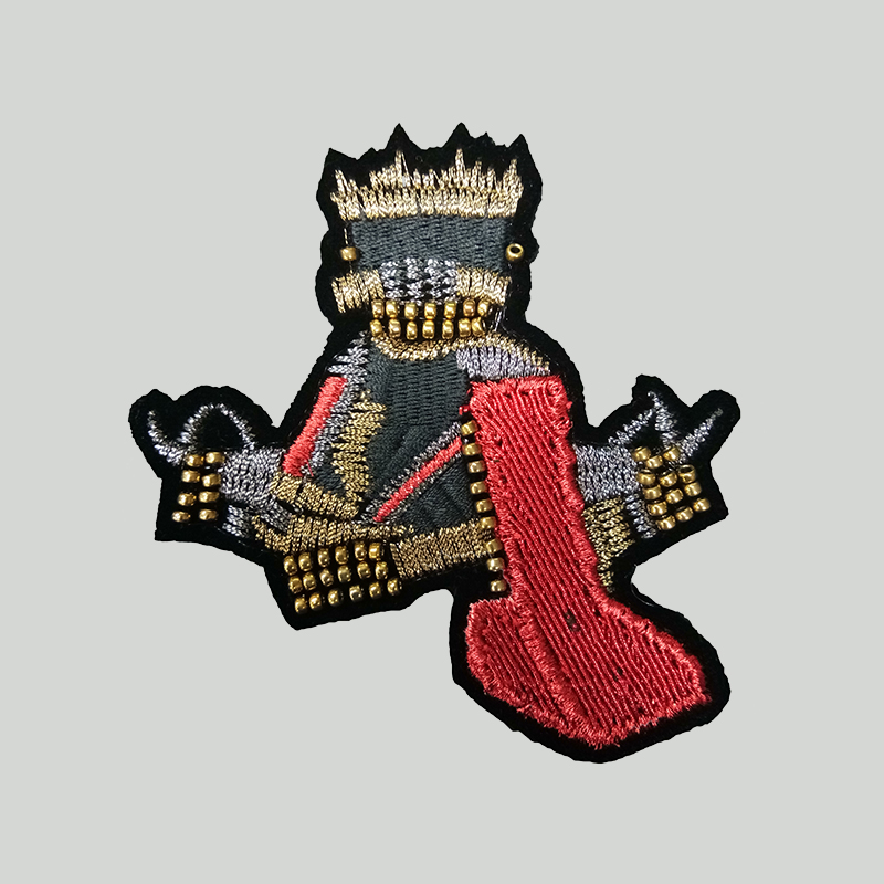 Junhin Mix and match style monster embroidered hand-sewn nail beads patches for clothes Beaded Patches image5