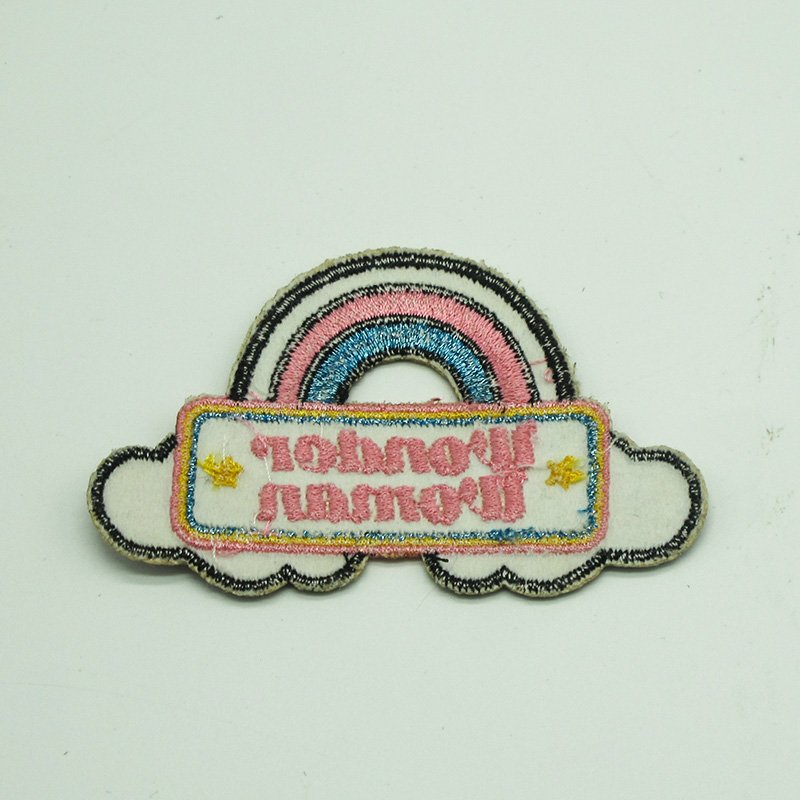 Junhin Custom design high quality glitter embroidery patch Embroidered Patches image41