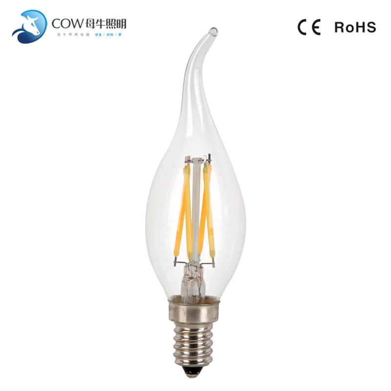 Hot Selling Non-dim Candle Led Light ca35 c35 e14 Filament Bulbs With CE RHOS Listed