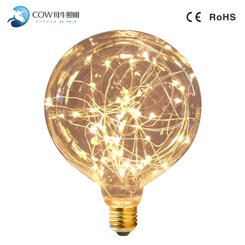 New Products RGB Led Bulbs Copper Wire PC Chimney Material 1W Colorful Copper Wire String Filament L