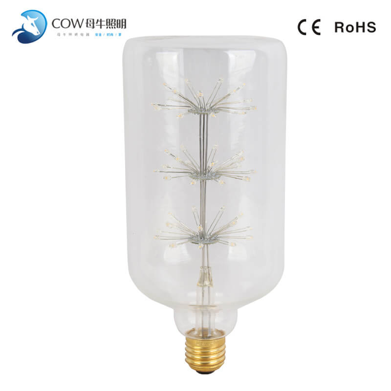 Vintage Style E27 G125 Globe Edison Decorative Bulb With Starry Sky Lighting