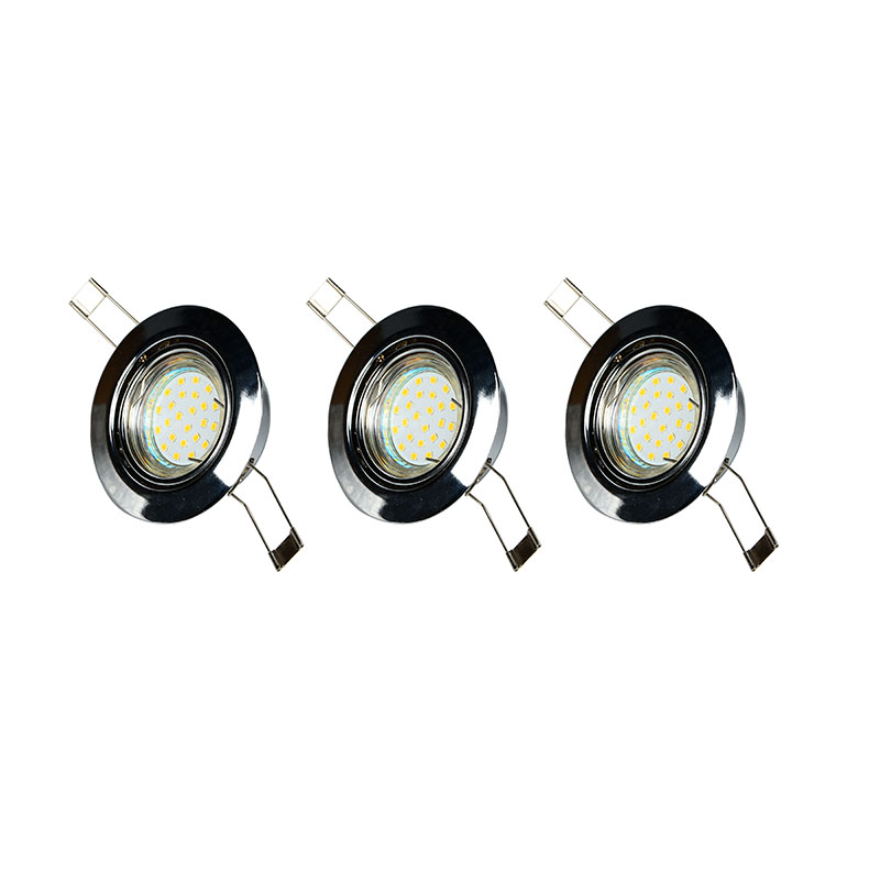 Aluminum LED Downlight Set GU10 Mounting Ring Trim Housing with adjustable holder