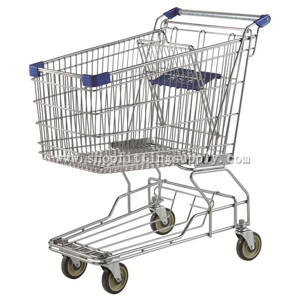 Grace Metal Chrome Shopping Cart GSW-150 Metal Shopping Trolley image16
