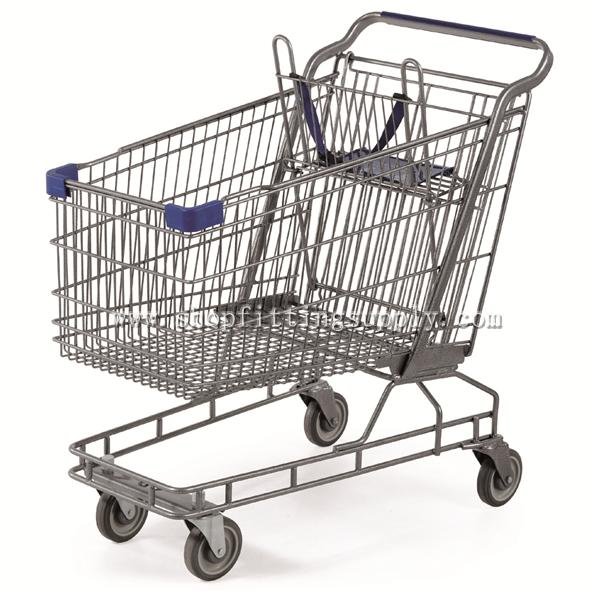 Grace Metal  Chrome Shopping Cart GSW-150G Metal Shopping Trolley image15