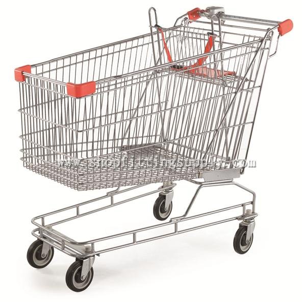 Grace Metal Chrome Shopping Cart GSW-212 Metal Shopping Trolley image12