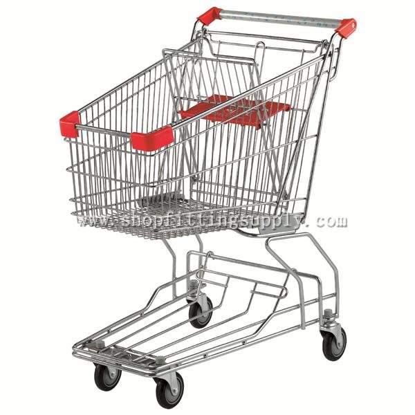 Grace Metal Chrome Shopping Cart GSW-90 Metal Shopping Trolley image19