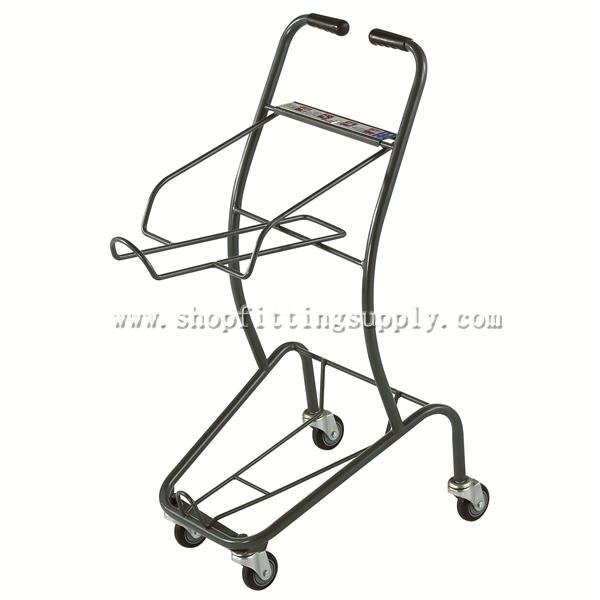 Grace Japanese Style 4 Wheels Double Basket Cart GST-019 Metal Shopping Trolley image25
