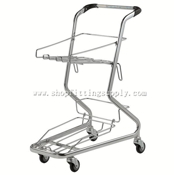 Grace Japanese Style 4 Wheels 3 Baskets Cart GST-020 Metal Shopping Trolley image24